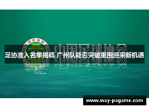 足协准入名单揭晓 广州队能否突破重围迎来新机遇