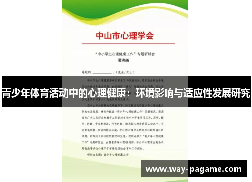 青少年体育活动中的心理健康：环境影响与适应性发展研究